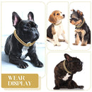 Collier pour chien de luxe à chaîne cubaine – Métal plaqué or